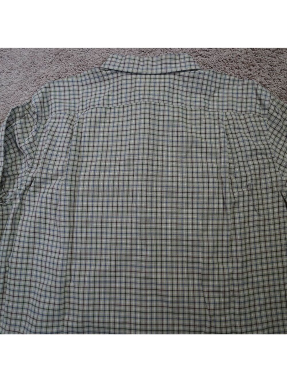 Eddie Bauer Button Up Shirt Mens Large Tan Plaid Relaxed Fit Long Sleeve Cotton - Picture 8 of 9